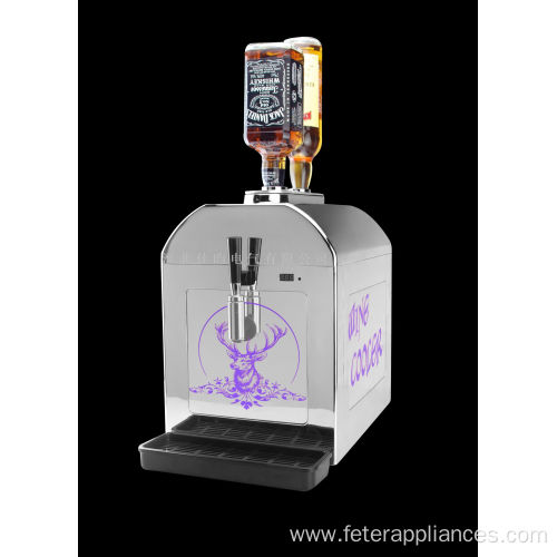 2 taps cold alcohol machine liquor chiller for bar